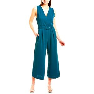 Joie Adessa Wide Leg Cropped Jumpsuit in Ocean Size 8